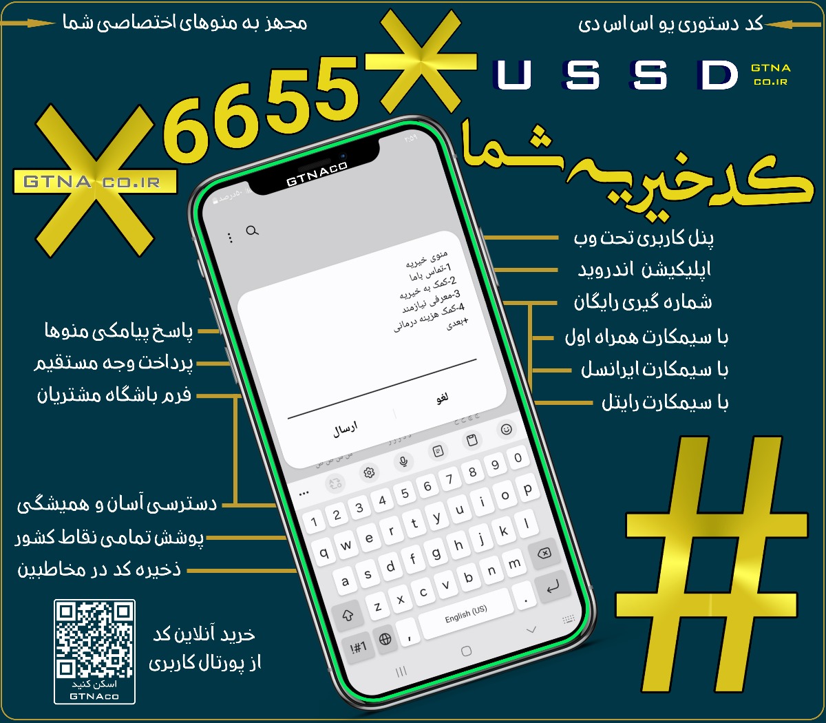 منوی کد دستوری ویژه موسسات خیریه 